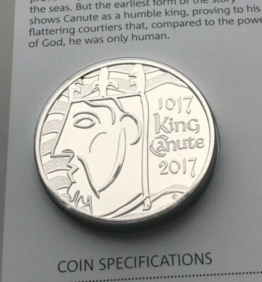 Simply Coins~ 2017 KING CANUTE 5 POUND BRILLIANT UNCIRCULATED BU BUNC - Image 1 of 3