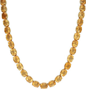 H.Stern oval citrine line necklace 18k yellow gold