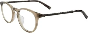 John Varvatos Eyeglasses V401 Smoke 49mm Leather Temples - Made in Japan - Picture 1 of 2