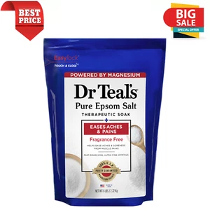 Dr Teal's Pure Epsom Salt Soak, Therapeutic, Fragrance Free, 6 lbs - Picture 1 of 8