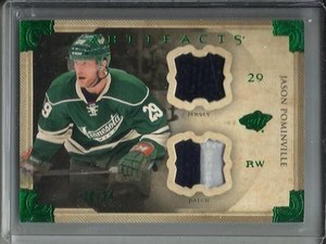 Jason Pominville 13/14 Upper Deck Artifacts Game Used Jersey Patch #20/24