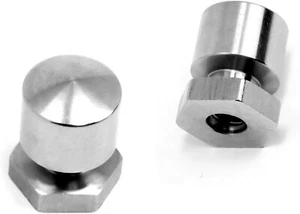 2 PCS Mustang Super Solo Seat Vintage Stainless Steel Nuts 78032  - Picture 1 of 1