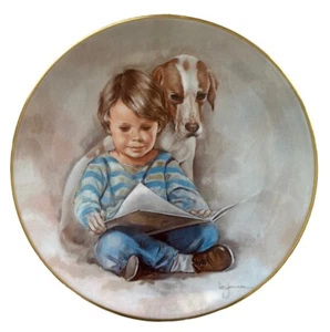 De colección Gorham Kern Coleccionables 1983 Placa Líderes del Mañana Maestro Niño Perro - Imagen 1 de 6