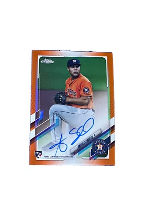 2021 Topps Chrome Andre Scrubb RC ON-CARD AUTO SSP ORANGE #’ed 17/25 Astros 🔥 - Image 1 of 2