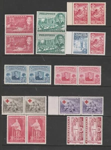 Filipinas MH-MNH pares en 3 páginas - Imagen 1 de 3