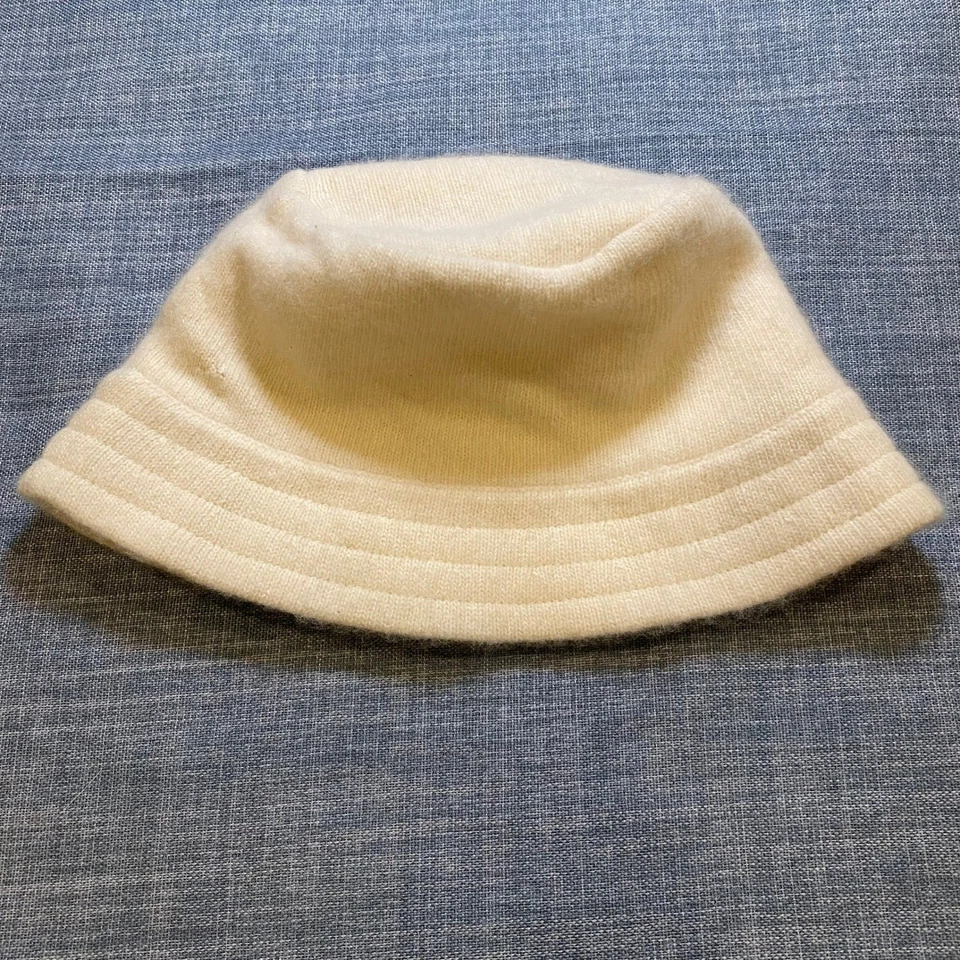 Banana Republic Cream Wool Angora Rabbit Hair Bucket Hat - FLAW - Image 1 of 4