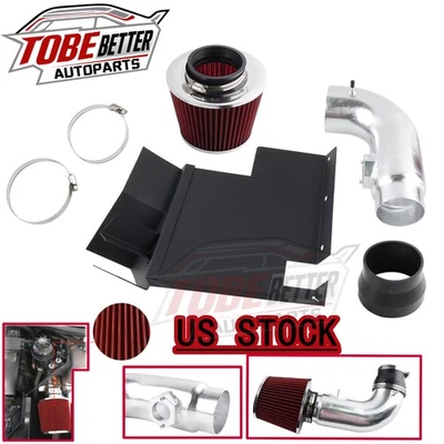 For BMW 128i 328i 3.0L 2007-2011 Red Filter Cold Air Intake System For 2006 330i - Image 1 of 4