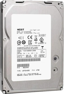 HGST Ultrastar 15K600 600GB 15K RPM SAS 6Gb/s 3.5" HDD HUS156060VLS600 - Renewed - Image 1 of 4