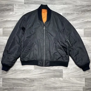 Vintage Spiewak & Sons MA-1 Bomber Jacket Mens L Reversible Flyers Golden Fleece - Picture 1 of 7