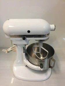 KitchenAid K5SS Schwerlast 5 Quart. Bowl-Lift Standmixer 325W weiß mit Paddel - Bild 1 von 11