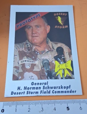 DESERT STORM 1991 Trading Cards General Schwarzkopf #P11 Prototype Card Promo - Bild 1 von 2
