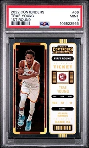 2022-23 Panini Contenders 1st Round Ticket /199 Trae Young #66 PSA 9 - Picture 1 of 3