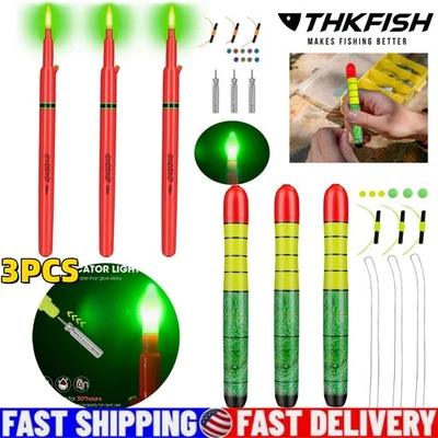 3 peças flutuadores de pesca flutuadores de madeira de alta visibilidade ponderados para peixe-gato lúcio EUA - Imagem 1 de 4