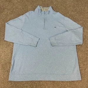 Pullover Vineyard Vines Performance Cuarto Cremallera Para Hombre 2XLT Azul Manga Larga Alto - Imagen 1 de 7