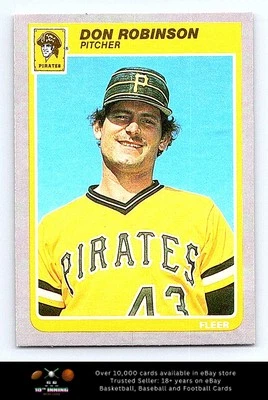 1985 Fleer BASEBALL #475 Don Robinson - Image 1 of 2