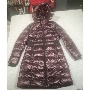 Calvin Klein Jacke Damen Sorona Aura Puffer Hood Mantel, Taschen, Größe S, Lila - Bild 1 von 15