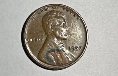 1950 Error Wheat Lincoln Penny L Is On The Rim Tilted And No Mint Mark - Image 1 of 4