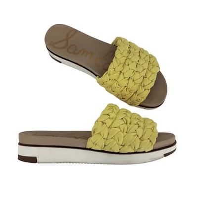 Sandalias Sam Edelman Ainslie Trenzadas Deslizables Zapatillas Amarillo Mantequilla | 10M Foto 1 de 4