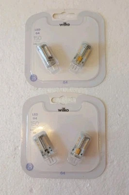 2 X Wilko 150 Lumen LED G4 Bulbs 2.5w Two Pack (4 Bulb's in Total) - Image 1 of 4