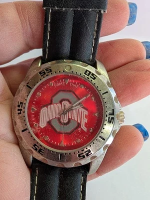 Reloj plateado de acero inoxidable Ohio State Buckeyes College Team para hombre  Foto 1 de 4