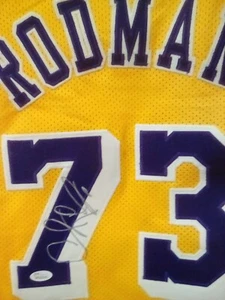 Lakers HOF' DENNIS RODMAN Signed Autographed Basketball Jersey JSA COA XL - Picture 1 of 7