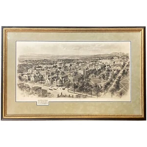 Signed Birds Eye View Photogravure Print of Yale University by Richard Rummell - Picture 1 of 11
