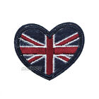 UK United Kingdom Union Jack Heart Shape  Iron on Patch National Flag Patch