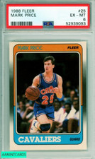 1988 FLEER MARK PRICE #25 ROOKIE CLEVELAND CAVALIERS RC PSA 6 EX-MT