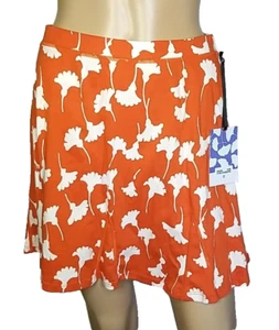Diane Von Furstenberg Girls Orange Floral Skort XL 14 NWT          T20 - Picture 1 of 10