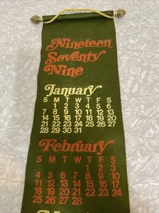 1979 NOW DESIGNS SAN FRANCISCO Long Felt YEAR CALENDAR Handscreened Original Box - Picture 1 of 7