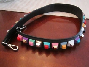 HANDBAG PURSE SHOULDER STRAP MULTI COLOR ART DECO DESIGN 34" LONG BBA-3 - Picture 1 of 4