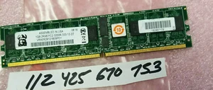 1GB   2RX8 DDR2  DDR2-400 400  PC2-3200R 240PIN  DUAL RANK 64X8 RDIMM ECC-REG - Picture 1 of 1