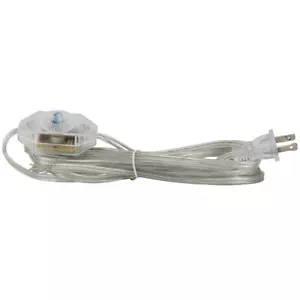 Juego de cables paralelos transparentes con interruptor atenuador de rango completo y un enchufe transparente - 11 pies. - Imagen 1 de 1