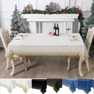 Rechteckige Tischdecke Wasserdichte Pvc-Tischdecke Kunststoff Party Hochzei /s - Picture 1 of 17