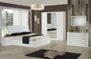 New Simona Luxury Modern Style Italian High Gloss Double Bedroom Set Ben Company - Picture 1 of 2