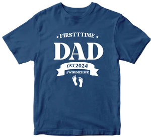 First Time dad 2024 T-shirt Father's Day Super dad Children Love Birthday Gifts - Picture 1 of 14