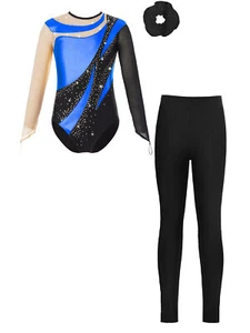 Children Girls Outfits Elastic Waistband Pants Sets Competition Tracksuits 3Pcs - Picture 1 of 110