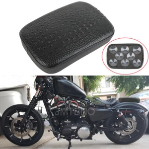 Motorcycle Rear Passenger Seat Pillion Pad with 8 Suction Cups For Harley XL883 - Picture 1 of 12