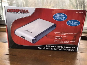 Comp USA Mobile Disk External Data Storage Mobile HDD Combo IEEE Mac 3.5 New - Picture 1 of 7