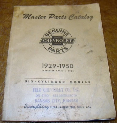 Chevrolet 1929-1930 1931-1946 1947 1948 1949 catálogo de piezas maestras autos y camionetas Foto 1 de 3