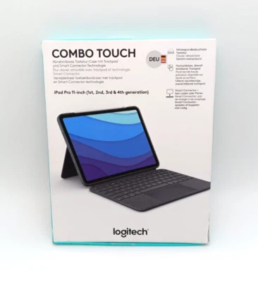 Logitech Combo Touch für 11 Zoll Apple iPad Pro 1./2./3./4. Gen - QWERTZ Deutsch - Bild 1 von 4