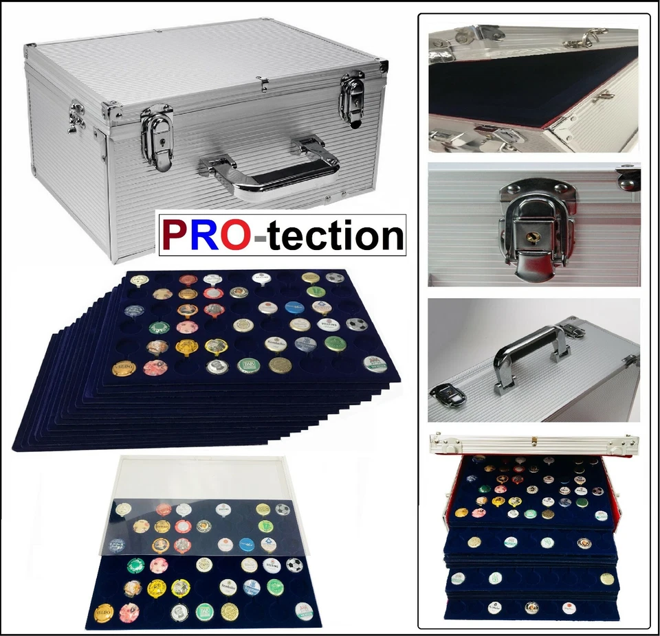 LOOK Aluminium Coin Case Gigant 15 Tableaux Red 60 Compartments for 900x to