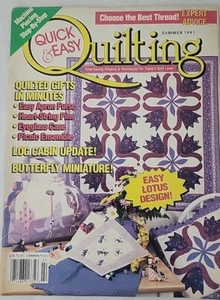 Quick N Easy Quilting Magazine Summer 1991 Quilted Gifts Log Cabin Easy Lotus - Bild 1 von 2