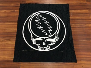 Vintage 1988 Grateful Dead Black Nylon Tapestry 38” x 43” The Dead Tapestries - Picture 1 of 7