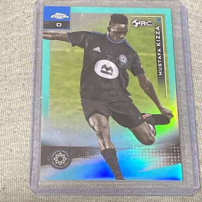 2021 Topps MLS Chrome MUSTAFA KIZZA RC ROOKIE Aqua Refractor #’d188/299 MONTREAL - Image 1 of 4