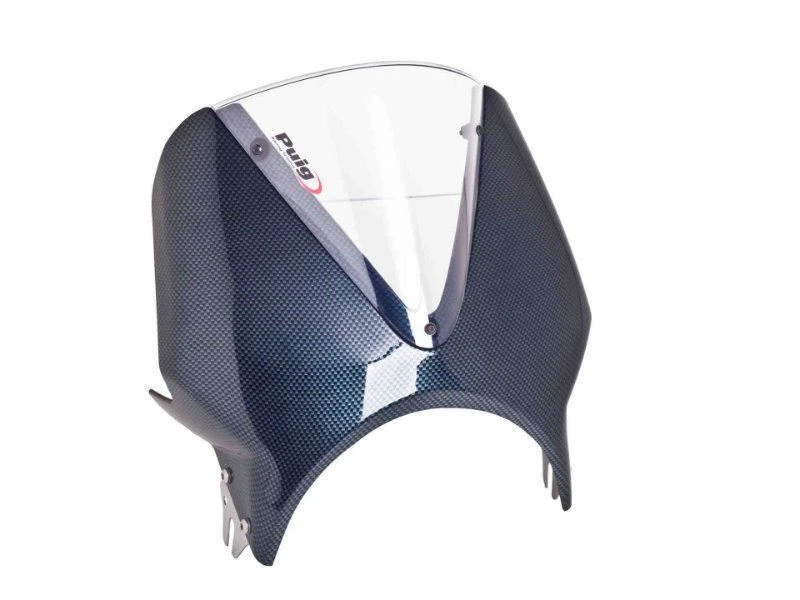 Puig Carbon Look Fairing With Clear Vision Screen Yamaha SR 400 2014-2016 - Image 1 of 1