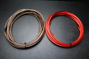 CABLE AWG CALIBRE 8 25 FT ROJO 25 FT CABLE NEGRO ALIMENTACIÓN AUTOMOTRIZ TRENZADO PRIMARIO PW - Imagen 1 de 8