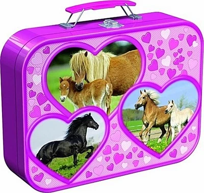  / Horses - Jigsaw Puzzle Box 2 x 26, 2 x 48 Pieces in Metal Case / 4001504555887 - Image 1 of 4