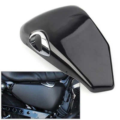 Right Black Battery Covers Fit For Harley Sportster XL883 1200 2004 - 2013 Foto 1 de 4
