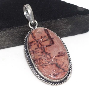 Coffee Bean Jasper 925 Silver Plated Pendant 2.2" Best Gift For Women GW - Picture 1 of 3